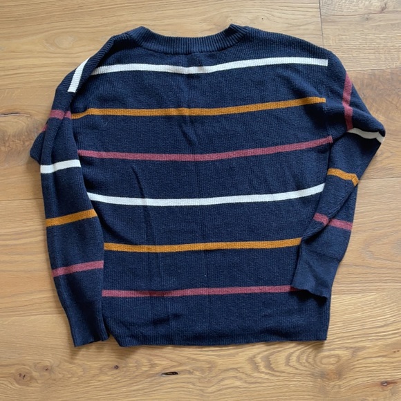 AMERICAN EAGLE OUTFITTERS blue navy striped sweater - Picture 3 of 3
